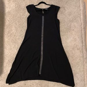 Studded flowy asymmetrical dress